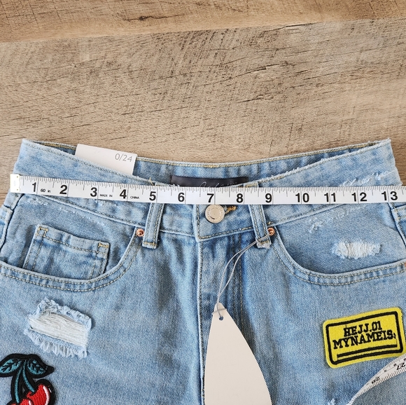 Cali 1850 Cutoff High Waist Jean Shorts - Picture 10 of 12
